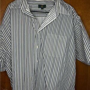 Club Room Black and White Striped Button Down Shirt